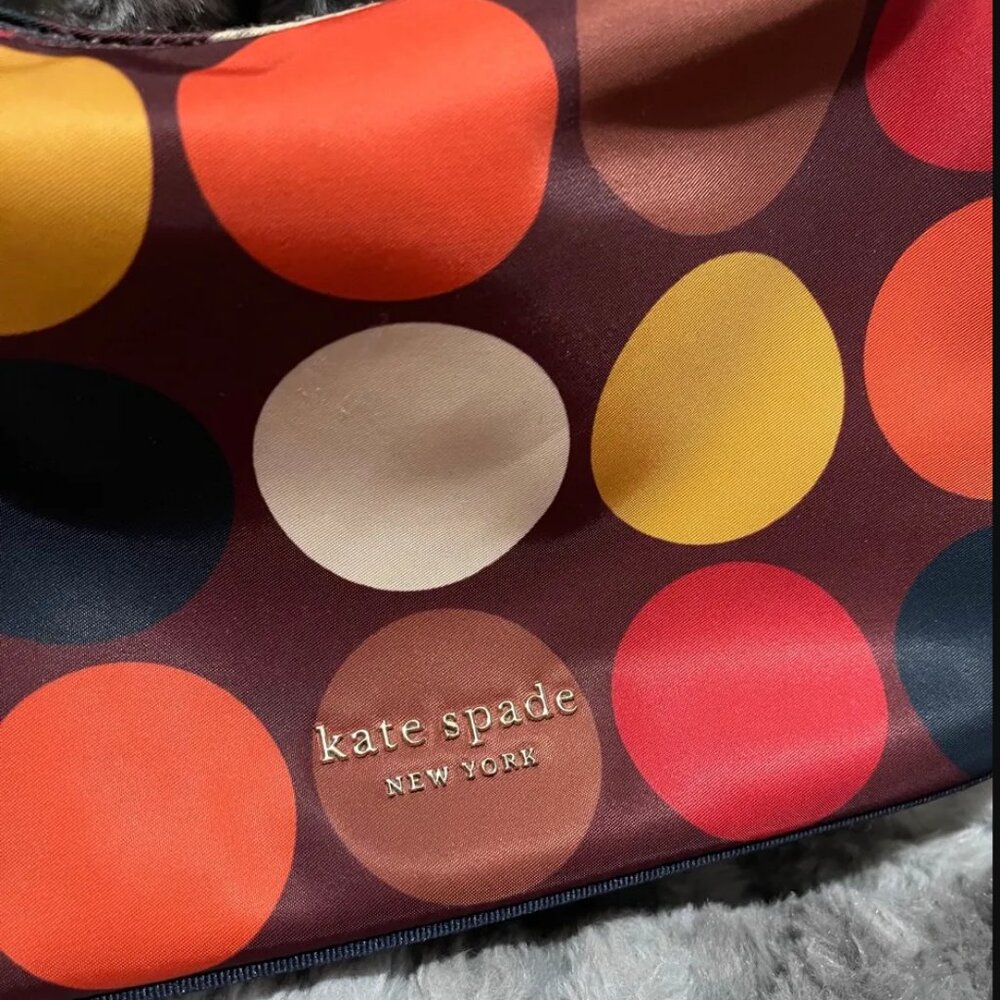 Kate Spade New York Multicolor Dot Print Nylon Shoulder Bag - Picture 4 of 7